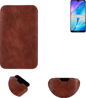 Produktbild von K-S-Trade Schutzhülle Handyhülle kompatibel mit Xiaomi Redmi 8A Dual Handytasche Kunstleder Sleeve in braun