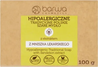 Produktbild von BARWA Hypoallergene Traditionelle Polnische Graue Seife Lwenzahn 100ml