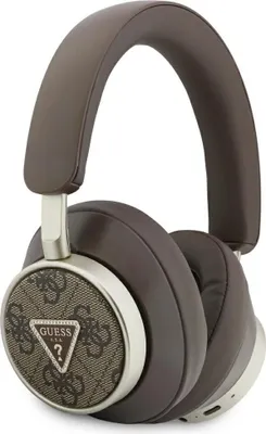 Image de Casque sans fil Guess ENC GUBHC15P4MRCTW (logo triangle 4G) marron