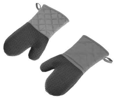 Immagine prodotto di Guanti da forno Westmark – Pratici guanti da forno per lavorare in sicurezza su fornelli e forni, guanti da cucina con protezione termica fino a 250°C – Grigio/Antracite