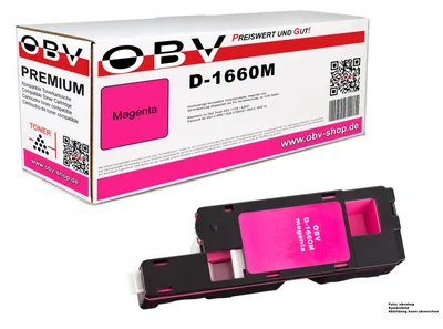 Produktbild von OBV Kompatibel 593-11128 4J0X7 Toner passend für Dell C1660 C1660w - magenta 1000 Seiten