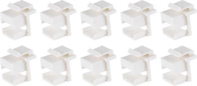 Produktbild von Keystone Leeradapter, rechteck, weiß, 10 Stück