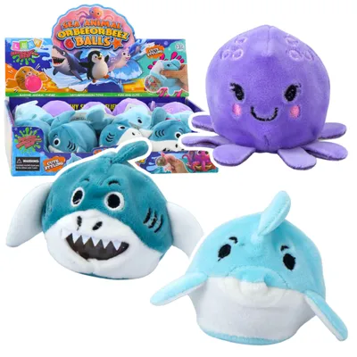 Productafbeelding van Knijpbare knuffel met waterballen Zeedieren 6 Cm