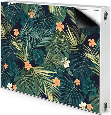Produktbild von Magnet Heizkörperabdeckung Heizkörperverkleidung Verkleidung Abdeckung 80x60 cm  - Blumen und Blätter