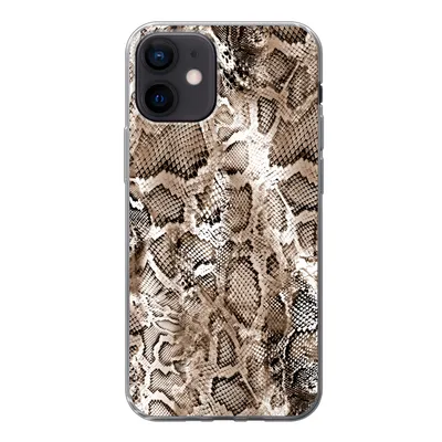 Produktbild von MuchoWow® Handyhülle Schutzhülle Hülle für iPhone 12 Tiermuster - Schlange - Haut Silikon Softcase Handy Hülle - Schutzhülle