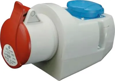 Obrázek produktu pro Zásuvka nástěnná ČSN 4x16A, červená