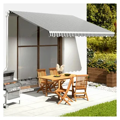 Produktbild von Markisentuch Anthrazit und Weiß | 380x295cm | UV-beständig | Terrasse/Balkon/Garten