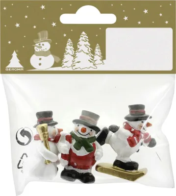 Produktbild von Dekofiguren Weihnachten Polyresin bunt 4 cm 3 Stück
