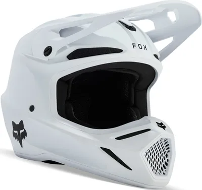 Produktbild von FOX V3 Solid Jugend Motocross Helm, weiß matt, Y/S (49/51)