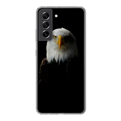 Produktbild von MuchoWow® Handyhülle Schutzhülle Hülle für Samsung Galaxy S21 FE Adler - Vogel - Schwarz Silikon Softcase Handy Hülle - Mobiltelefonhülle
