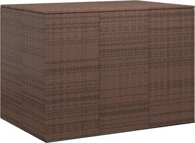 Image de Coffre à coussins de jardin en rotin PE 145x100x103 cm brun