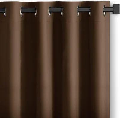Produktbild von Gardine Ösen Vorhang Ösenvorhang Verdunkelnd Einfarbig 140x270 cm Dunkel Braun Carli
