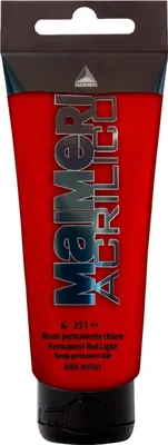 Obrázok produktu pre Maimeri Acrilico Akrylová farba Permanent Red Light 251 200 ml 1 ks