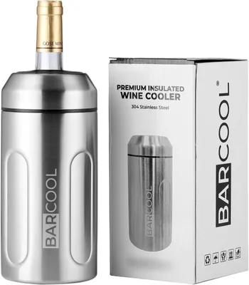Productafbeelding van Barcool Wijnkoeler - Stijlvolle geïsoleerde wijnfleskoeler voor rood - Wit en champagne - Condensatievrij ontwerp