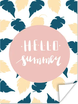 Produktbild von MuchoWow® Poster Sommer - Federn - Pastell 120x160 cm - Wandbilder