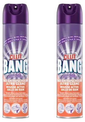 Produktbild von Cillit Bang ULTRA GLANZ Aktivschaum-Reiniger 600 ml | Bad & Kalkfrei (2er Pack)