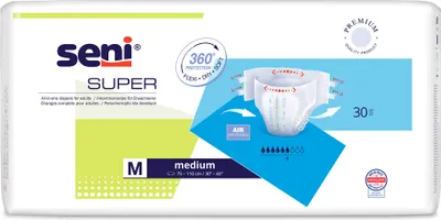 Zdjęcie produktu dla Seni Super Pieluchomajtki dla dorosłych M, 30 sztuk