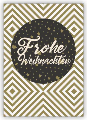Produktbild von grafische edle Weihnachtskarte mit Sternen Kreis: Frohe Weihnachten