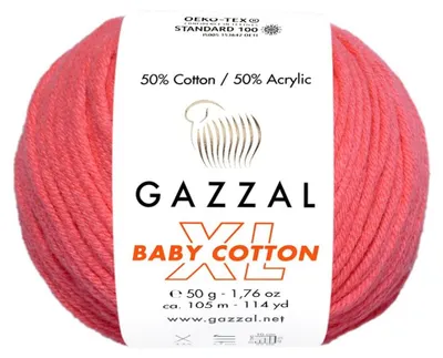 Produktbild von Wolle Gazzal Baby Baumwolle XL 3458 ciemny koralle - Stricken & Häkeln