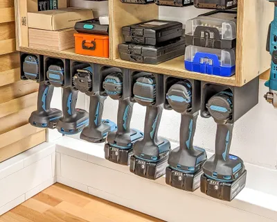 Obrázek produktu pro Univerzální držák na zeď pro akumulátorovou vrtačku, organizér do dílny