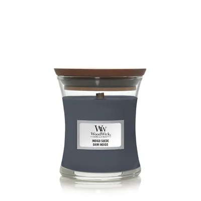 Produktbild von WoodWick Indigo Suede, Rund, Blau, Bernstein, Cypress, Patschuli, 1 Stück(e)