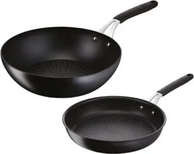 Immagine prodotto di Padella da 26 cm + wok da 28 cm, nero Lagostina 012165600102