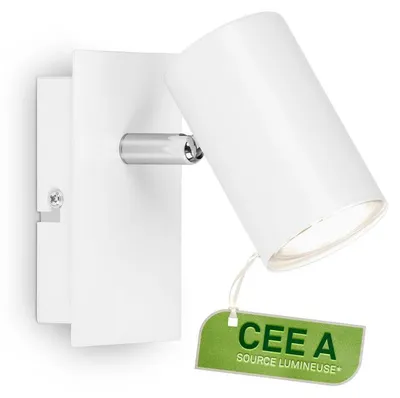 Image de Briloner Isil A Applique LED intérieure, CEE A source lumineuse*, Orientable, Inclinable, Blanc, 12 x 8 x 12,3 cm