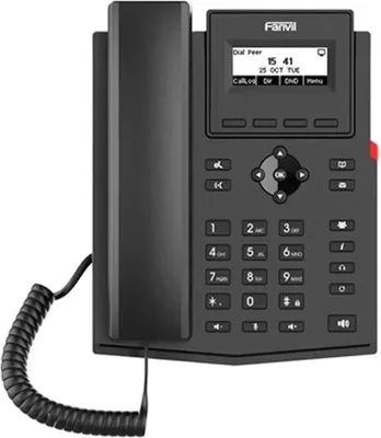 Produktbild von Fanvil X301W, IP-Telefon, Schwarz, Kabelgebundenes Mobilteil, Tisch/Wand, Linux, Im Band, Außerhalb des Bandes, SIP-Info