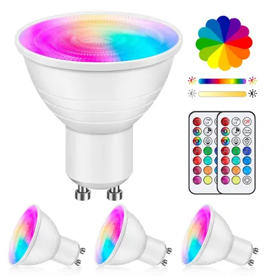 Obrázok produktu pre Sada 4 stmievateľných multicolor LED reflektorov s diaľkovým ovládaním