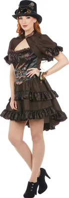 Produktbild von Steampunk Kleid Gothic Viktorianisch Karneval Fasching Damen Kostüm Größe 38