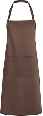 Produktbild von Karlowsky Latzschürze DENMARK 75 x 95 cm unisex Tasche Polyester/Baumwollmix waschecht pflegeleicht Hellbraun