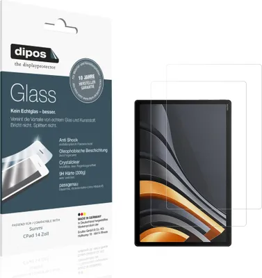 Image de 2x Protection ecrán pour Sunmi CPad 14 Zoll Verre souple Film Protecteur 9H dipos
