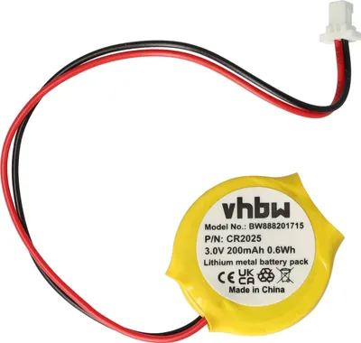 Produktbild von vhbw BIOS-Batterie kompatibel mit IBM ThinkPad 600 2645-45A, 2645, 600 2645-41A, 600, 1400i 2621-RR5 Computer Notebook (200 mAh, 3 V, Li-Mn)