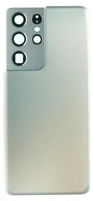 Produktbild von Samsung Galaxy S21 Ultra (SM-G998B) OEM Backcover + Kameraglas + Kleber, Silber