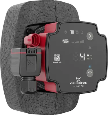 Immagine prodotto di Pompa di circolazione ad alta efficienza Grundfos, ALPHA2 GO, 15-40, 130, 220-240 V, 9H DD0, 1 pz.