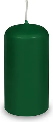 Produktbild von Kerze, zylindrisch, dunkelgrün, 40 x 80 mm - 4 Stück