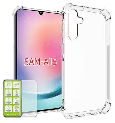 Produktbild von Für Samsung Galaxy A15 Schock TPU Case Transparent + 0,26 H9 Glas Handy Hülle Schutz