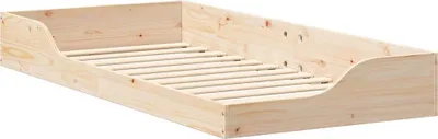 Zdjęcie produktu dla Łóżko Drewniane 80x200 Brązowe Rama Łóżka ze Stelażem do Sypialni