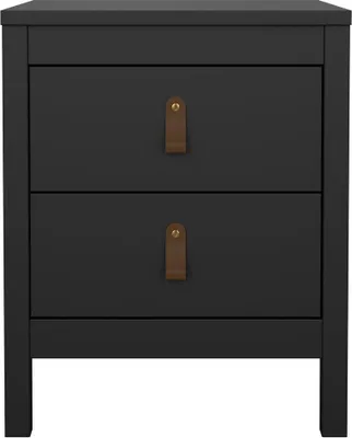 Immagine prodotto di Calicosy - Comodino 2 cassetti nero opaco L43,8 cm - BARCELONE