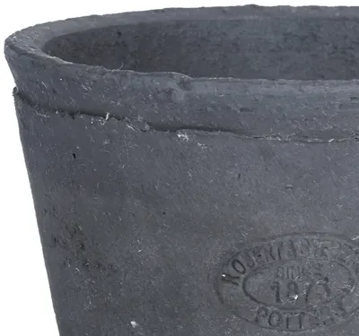 Immagine prodotto di Esschert Design vaso per piante in terracotta, rotondo, Ø 11,4 x 9,3 cm, vaso per fiori, vaso per piante in grigio