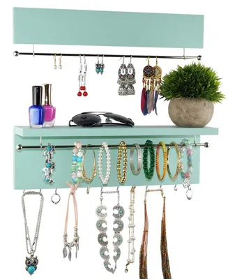 Produktbild von Elzusha – Wandmontierter Schmuckorganizer mit 2 Ablagen