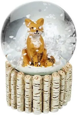 Produktbild von Mini-Schneekugel zu Weihnachten, Fuchs im Schnee, 3,5 x 5 cm