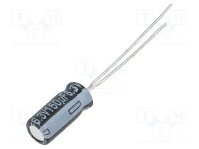 Imagen del producto de 10 condensadores: electrolíticos de baja impedancia, 18uF, montaje superficial (THT), 63VDC, modelo EEUFR1J180B