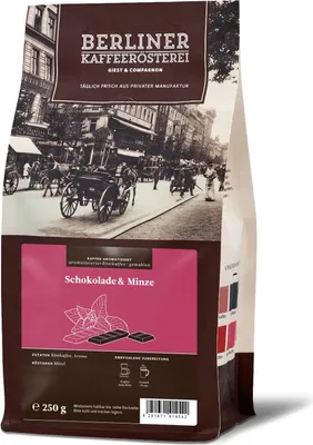 Produktbild von Berliner Kaffeerösterei - aromatisierter Kaffee Schokolade & Minze (250g / gemahlen)