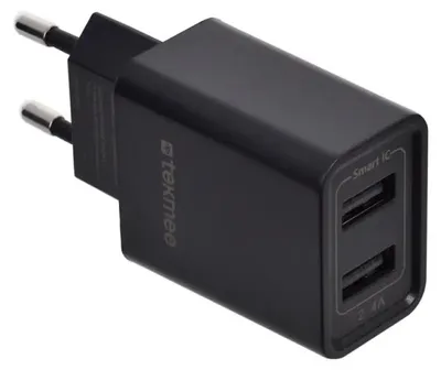 Produktbild von TEKMEE 40 43 01 86 Ladeadapter 2x USB-A schwarz