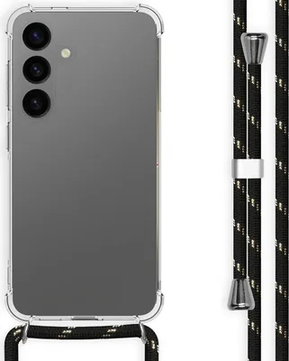 Image de imoshion Coque arrière transparente avec cordon pour Samsung Galaxy S24 - Noir et or
