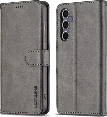 Produktbild von Samsung Galaxy A37 Hülle - LC.IMEEKE Luxus Klapphülle - Grau