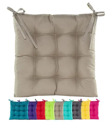 Produktbild von JACK Outdoor Stuhlkissen 38x38cm Lounge Kissen Auflage Wasserfest Sitzkissen Garten Lotus Effekt, Farbe:Taupe