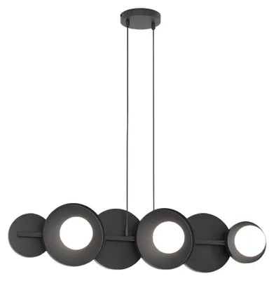 Zdjęcie produktu dla Lampa wisząca MODEL czarno-biała 6xG9x15W metal wym:120x85x23cm IP20 Emibig