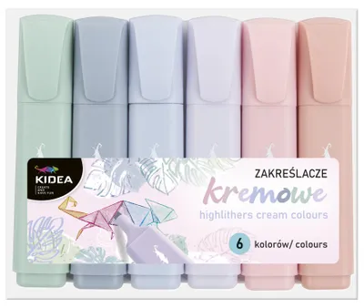 Produktbild von Kidea Creme-Textmarker, 6 Farben